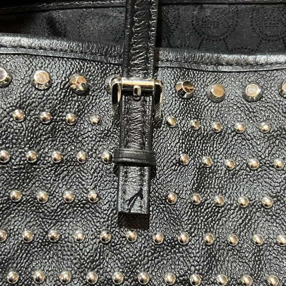 Michael Kors Black Studded Tote - Picture 10 of 15
